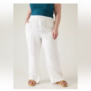 Athleta Retreat Linen Wide Leg Pant - Size 26